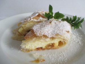 Túrós rétes - közelről