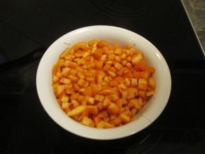 Narancshéj aprítva