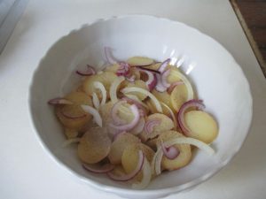 Főtt krumpli lerakása 1