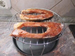 Ponty szeletek grillrácson
