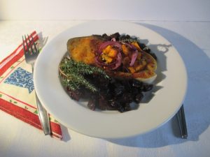 Grillezett ponty cékla körettel