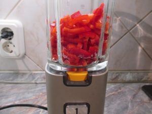 Kápia paprika turmixolása
