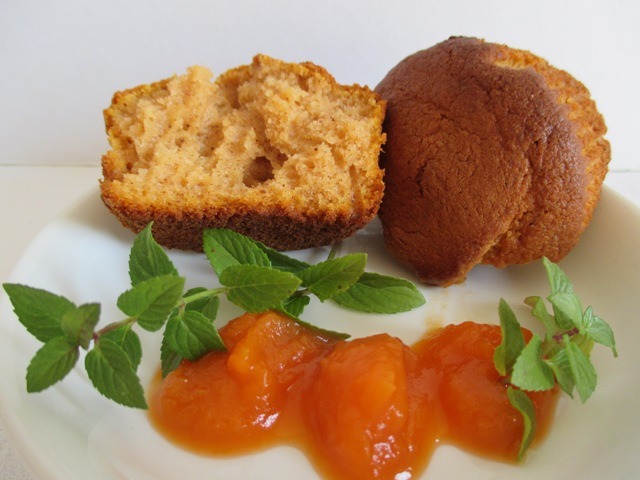 Sütőtökös muffin széttörve
