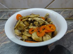 Pirított gomba és paprika