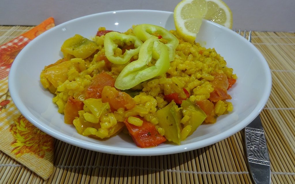 Zöldséges paella