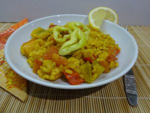 Zöldséges paella