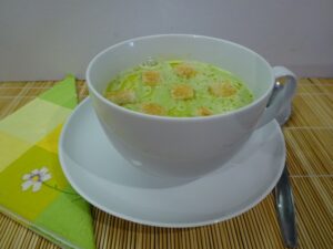 Zöldborsó krémleves