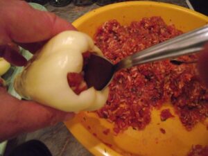 Paprika töltése