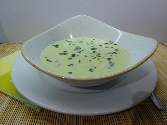 Zöldbab püréleves