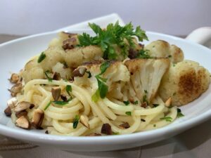 Karfiolos spagetti tálalva 2