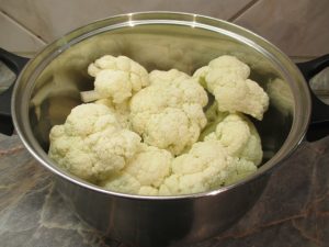 Karfiol blansírozása