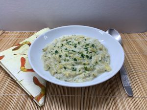 Zöldbabfőzelék kétféle sűrítéssel