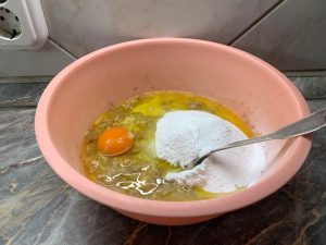 Banán, vaj, tojás, cukor